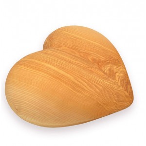 Heart Shape (Natural Limewood) Wooden Cremation Ashes Urn - Extraordinary High Quality Wood and Custom Finish